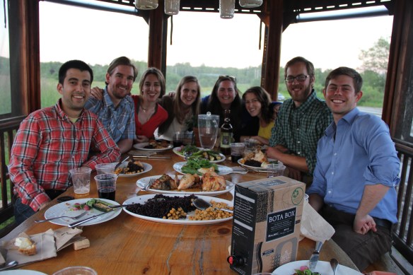 Enjoying our dinner at The Well at Jordan's Farm in Cape Elizabeth, ME. 
