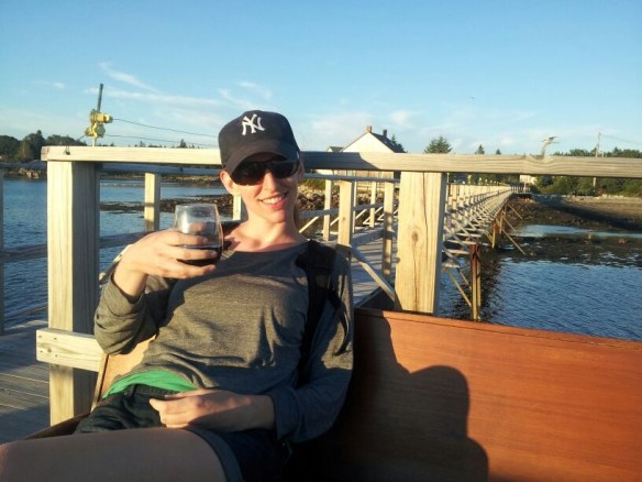 Sittin' on the pier with some high quality boxed wine