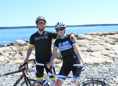 Emma and Jordan at the natural sea wall near Seawall Campgrounds